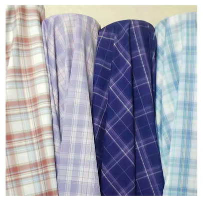 Flanel Dicelup 100 Polyester Filament Periksa Benang Seragam Giguam Fabric Dengan Konstruksi